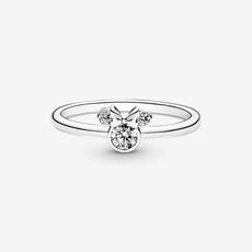 Pandora Retired - PANDORA Ring Disney, Minnie Mouse Sparkling Head, Clear CZ - Size 54