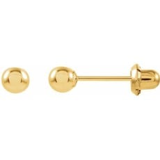 American Jewelry 14k Yellow Gold 4mm Ball Stud Earrings
