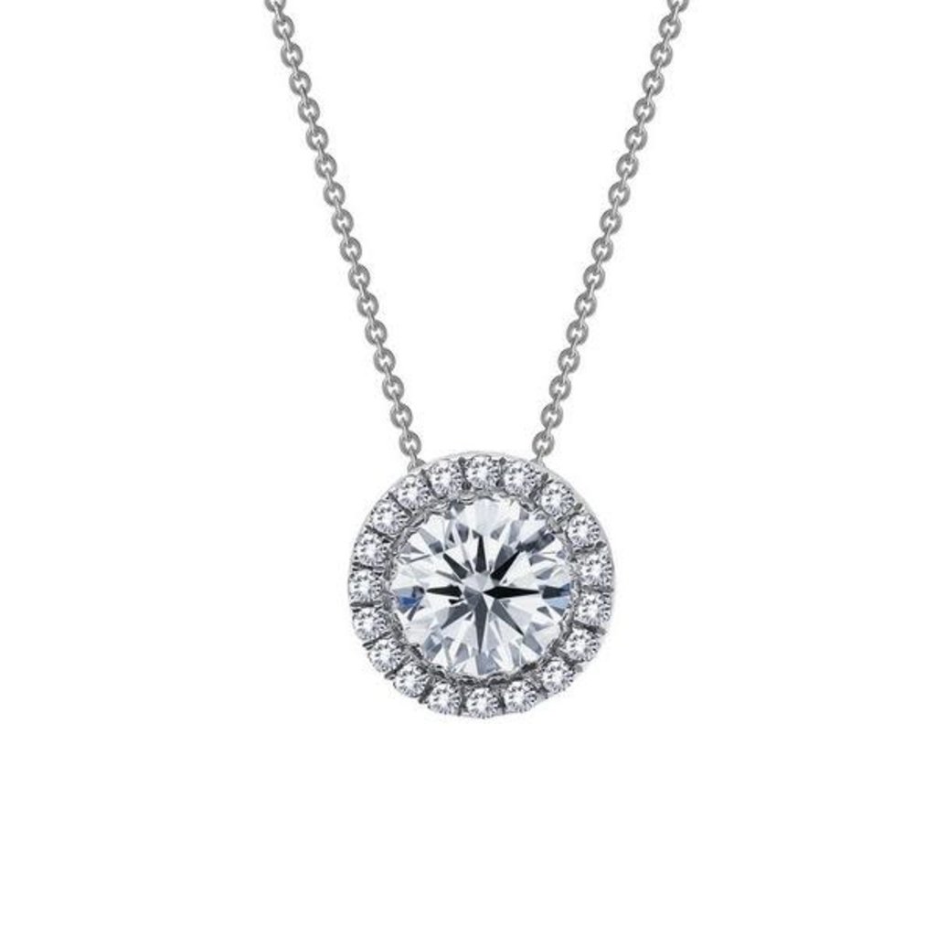 Lafonn Lafonn 1.03ctw Sterling Silver Simulated Diamond Halo Pendant (18")