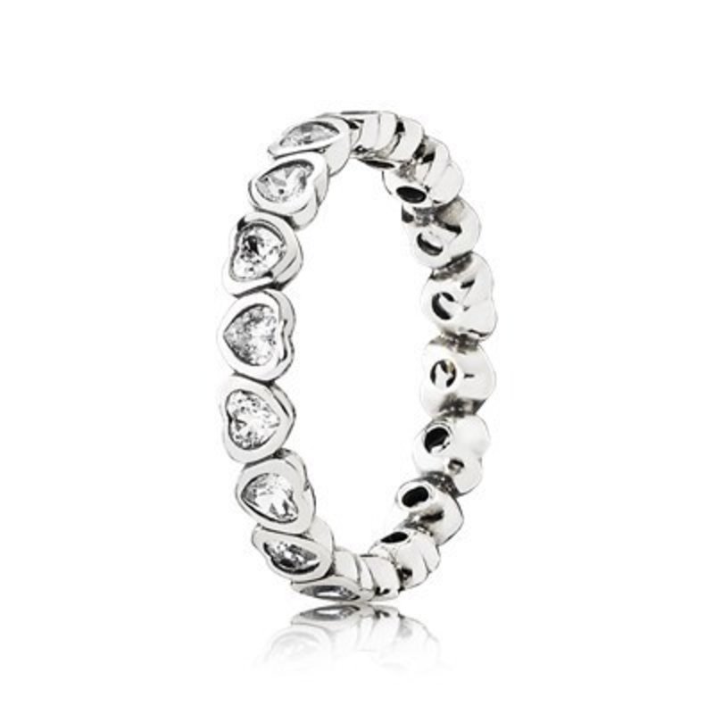 PANDORA Bracelet, Double Wrap w/ Barrel Clasp, Clear CZ - 18 cm / 7.1 in -  American Jewelry