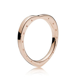 Pandora Retired - PANDORA Rose Ring, Signature Arcs of Love - Size 52