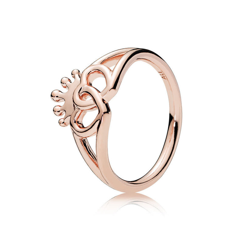 PANDORA Ring, Radiant Heart Ring, 14k Rose Gold Plated & Clear CZ - Size 50  - American Jewelry