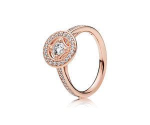 Pandora Retired PANDORA Rose Ring Vintage Allure Clear CZ Size 54
