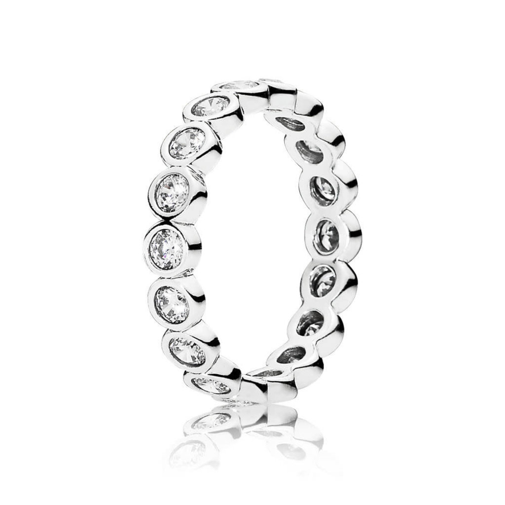 Pandora Retired - PANDORA Ring, Alluring Brilliant, Clear CZ - Size 56