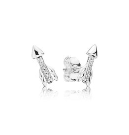 Pandora Retired - PANDORA Stud Earrings, Sparkling Arrows, Clear CZ