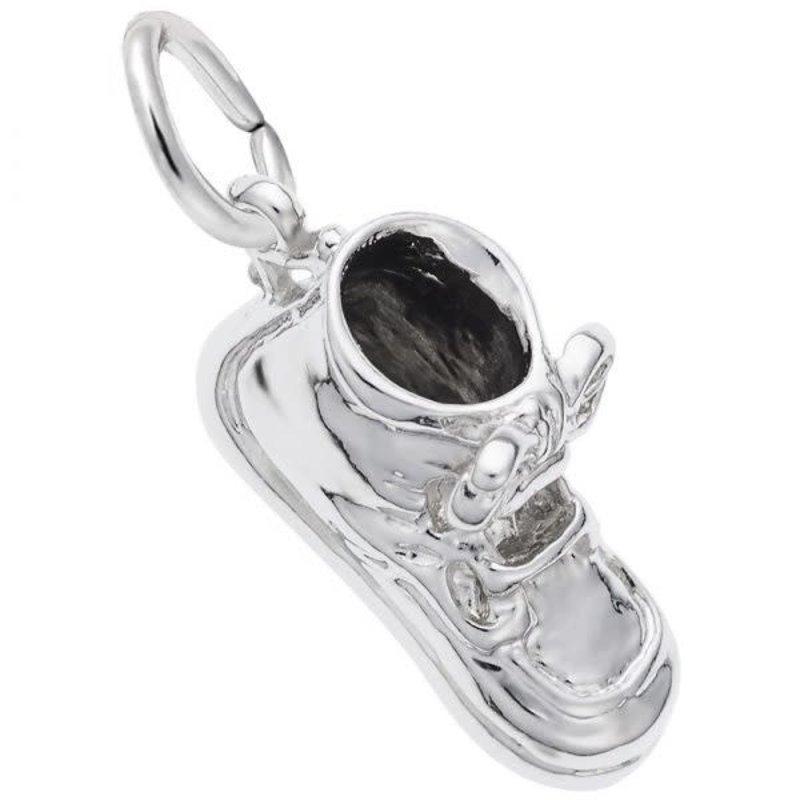 American Jewelry Sterling Silver Baby Shoe with Laces Charm