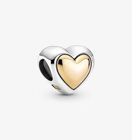 Pandora PANDORA Charm, Domed Golden Heart, 14k & Silver