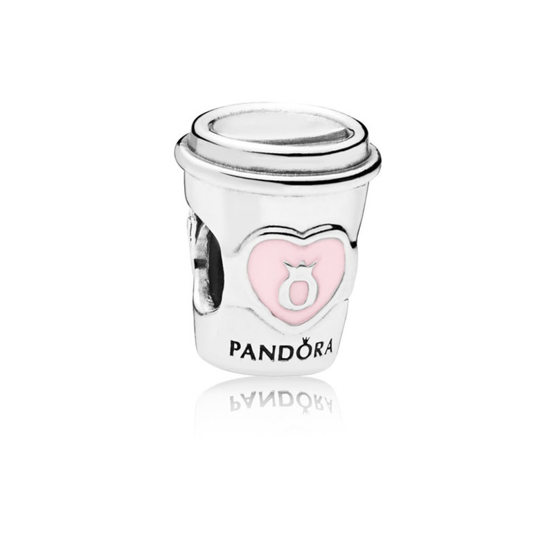 Pandora PANDORA Charm, Drink To Go, Pink Enamel