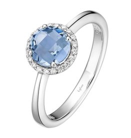 Lafonn Lafonn 1.05ctw  Sterling Silver Blue Topaz December Birthstone Ring (Size 7)