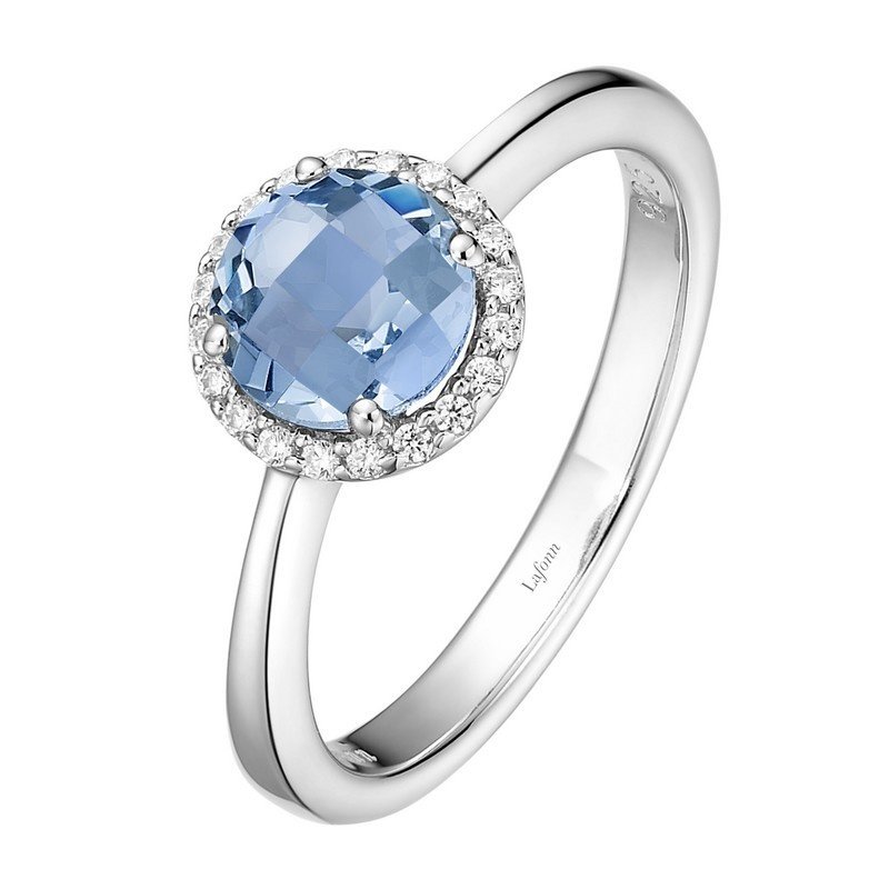 Lafonn Lafonn 1.05ctw  Sterling Silver Blue Topaz December Birthstone Ring (Size 7)