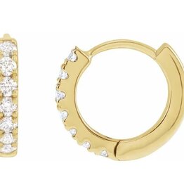 American Jewelry American Classic Lab Diamond Huggie Hoop Earrings
