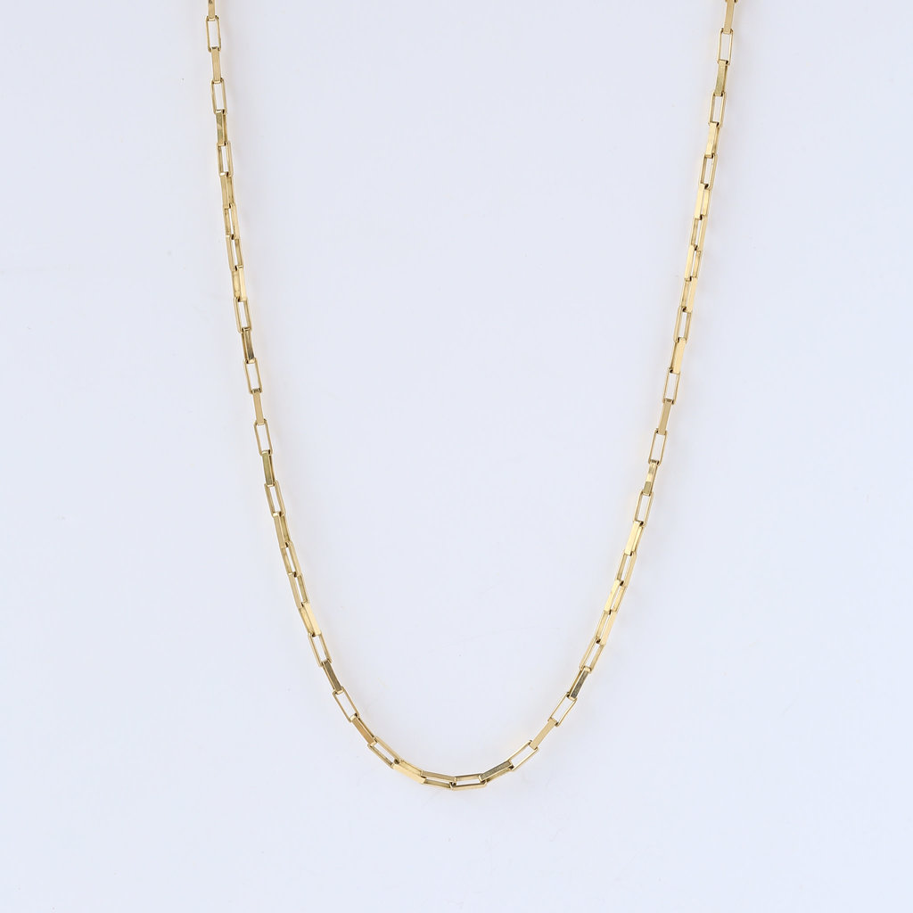 10K Yellow Gold 2mm Elongated Link Chain (24