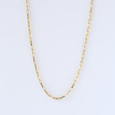 American Jewelry 10K Yellow Gold 2mm Elongated Box Link Chain (24")