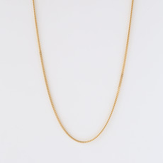 American Jewelry 18K Yellow Gold 1.3mm Curb Chain (24")