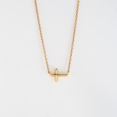 American Jewelry Dainty Sideways Cross Necklace