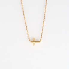 American Jewelry Dainty Sideways Cross Necklace