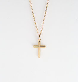 American Jewelry Polished Cross Charm Necklace
