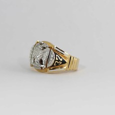 American Jewelry 14K Yellow Gold Masonic 32nd Degree Gents Ring