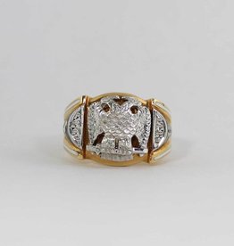 American Jewelry 14k Yellow Gold 32nd Degree Gents Masonic Ring (Size 9.5)