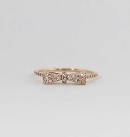 American Jewelry 14k Rose Gold .24ctw Diamond Bow Ring
