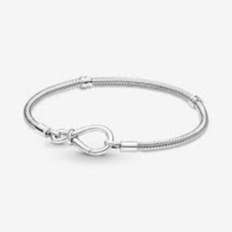 Pandora PANDORA Bracelet, Infinity Knot Snake Chain Sterling Silver 21cm