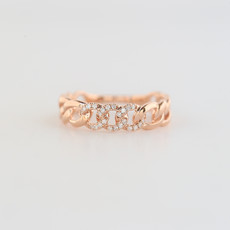 American Jewelry Diamond Accented Chain Ring
