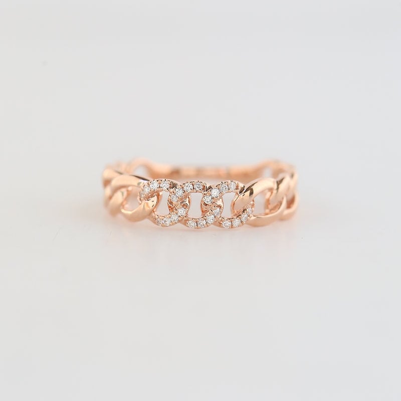 American Jewelry Diamond Accented Chain Ring