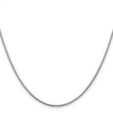 American Jewelry 14K White Gold 1mm Snake Chain (18")