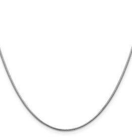 American Jewelry 14K White Gold 1mm Snake Chain (18")