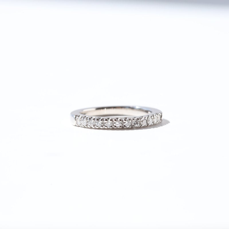 American Jewelry Platinum .18ctw Diamond Stackable Band (Size 5.75)