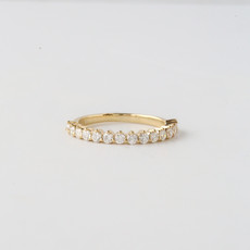 American Jewelry 14K Yellow Gold 1/2ctw Diamond Stackable Band (Size 5.5)