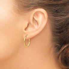 American Jewelry American Classic Yellow Gold Hoop Earrings