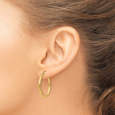 American Jewelry American Classic Yellow Gold Hoop Earrings