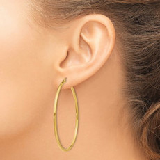 American Jewelry American Classic Yellow Gold Hoop Earrings