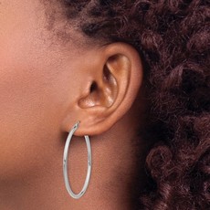 American Jewelry American Classic White Gold Hoop Earrings