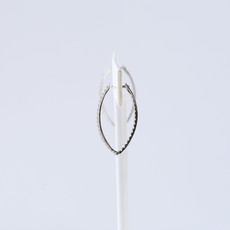 American Jewelry 18K White Gold .80ctw Diamond Inside Out Hoop Earrings