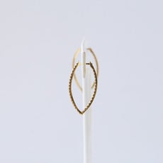 American Jewelry 18K Yellow Gold .81ctw Diamond Inside Out Hoop Earrings