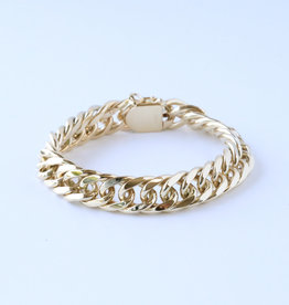 American Jewelry 14K 10.5mm Curb Chain Bracelet (7")