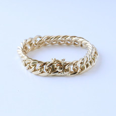American Jewelry 14K 10.5mm Curb Chain Bracelet (7")