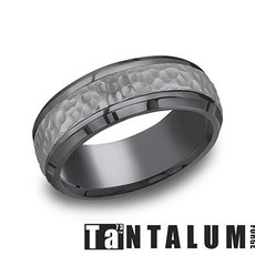 American Jewelry Tantalum 7.5mm Gents Benchmark Wedding Band (Size 10)