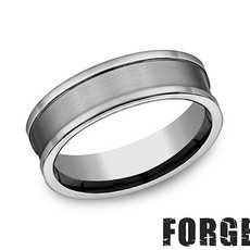 American Jewelry Tungsten 7mm Gents Benchmark Wedding Band (Size 10)