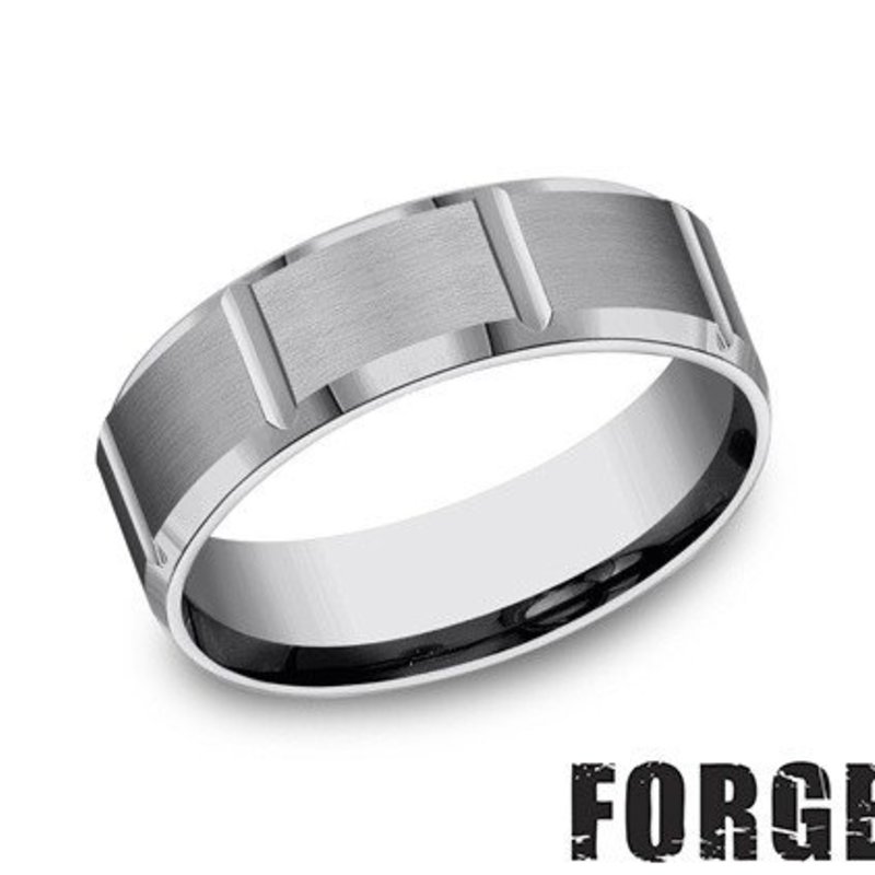 American Jewelry Tungsten 7mm Gents Benchmark Wedding Band (Size 10)