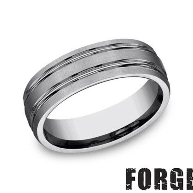 American Jewelry Tungsten 7mm Gents Benchmark Wedding Band (Size 9)