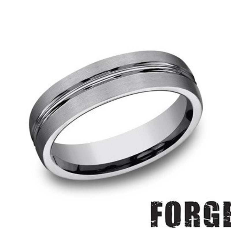 American Jewelry Tungsten 6mm Gents Benchmark Wedding Band (Size 10)