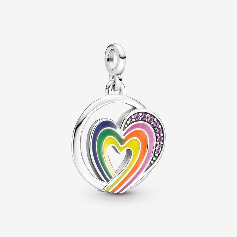 Pandora PANDORA ME, Rainbow Heart of Freedom Medallion