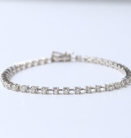 American Jewelry 14K White Gold 2.30ctw Diamond Tennis Bracelet (7")