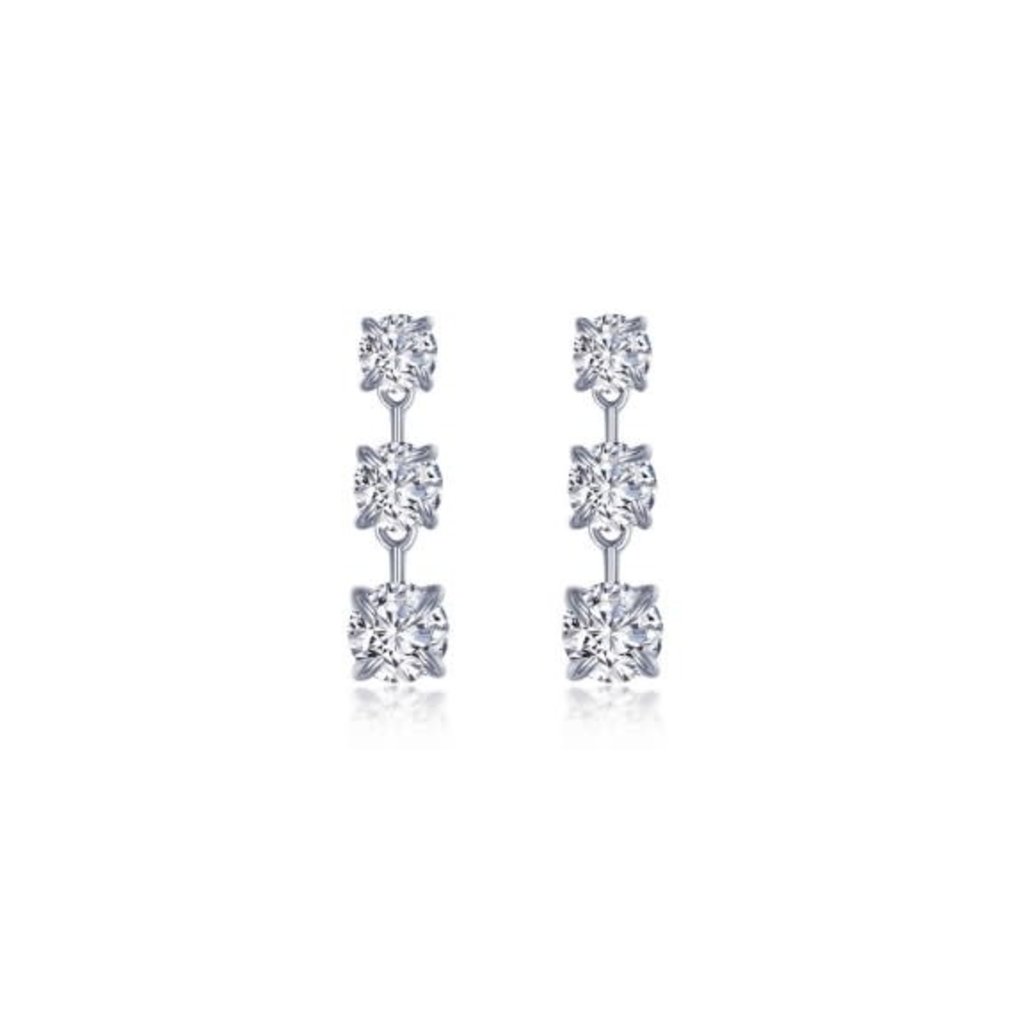 American Jewelry Lafonn 1.80ctw Simulated Diamond Station Drop Earrings