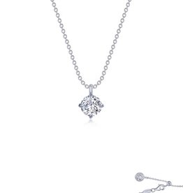 American Jewelry Lafonn 1.10ctw Simulated Diamond Solitaire Necklace (20" Adjustable)
