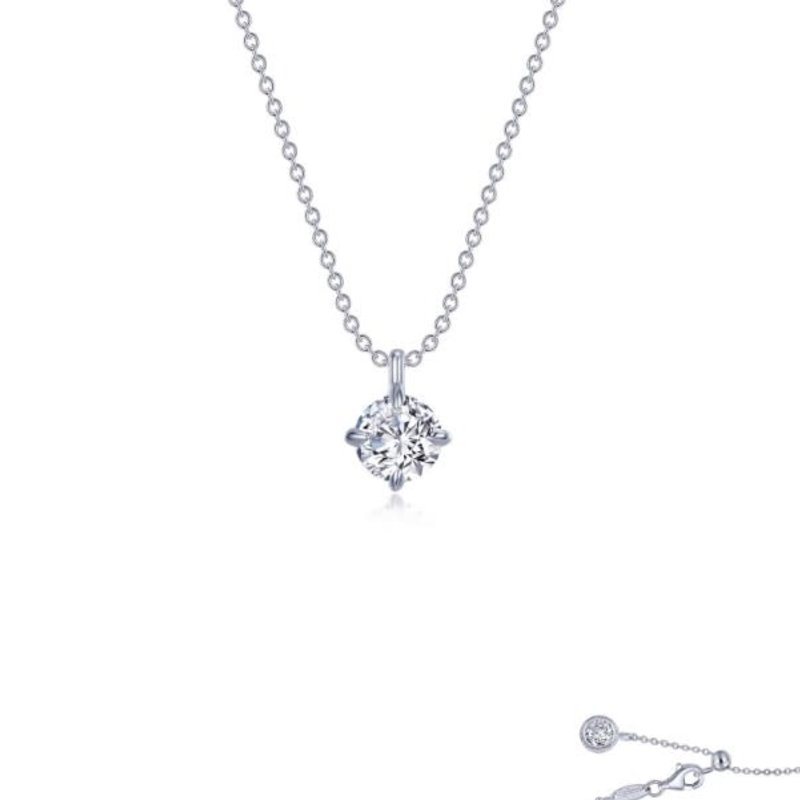 American Jewelry Lafonn 1.10ctw Simulated Diamond Solitaire Necklace (20" Adjustable)