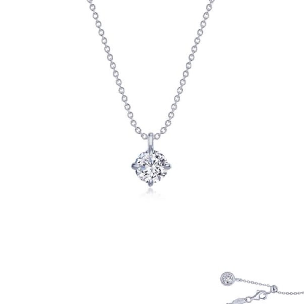 American Jewelry Lafonn .90ctw Simulated Diamond Solitaire Necklace (20" Adjustable)